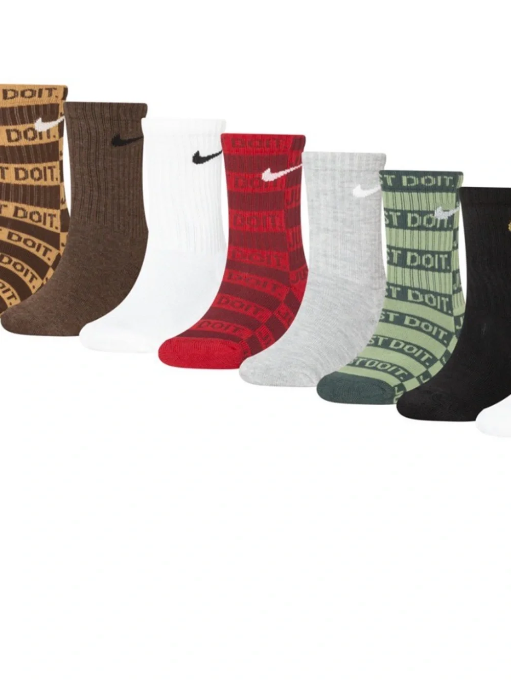 Nike YOUTH 9PC CREW SOCKS CUSHIONED GIFT PACK SIZE 10C-3Y